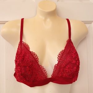 Large Red Victoria Secret Lace Bralette